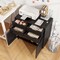 Black Rolling File Cabinet 4 Drawers 2 Cabinets Mobile Printer Stand